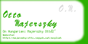 otto majerszky business card